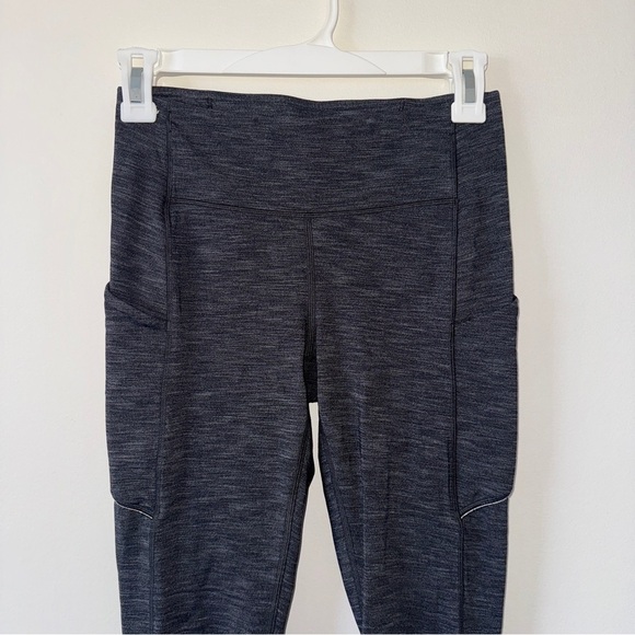 Lululemon Speed Up Tight *Full-On Luxtreme Brushed 28"Heathered Black Size 4 - Picture 3 of 8